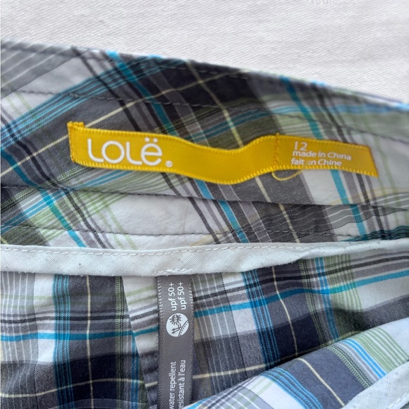 Women’s Lole Plaid Adjustable Waist Back Zip Pockets Tennis Skort Short Size 12 - Picture 6 of 15